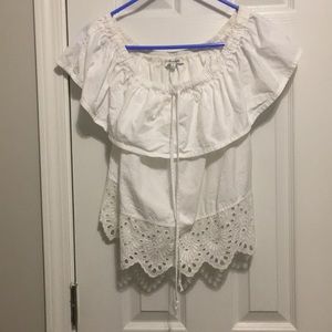 White off the shoulder top